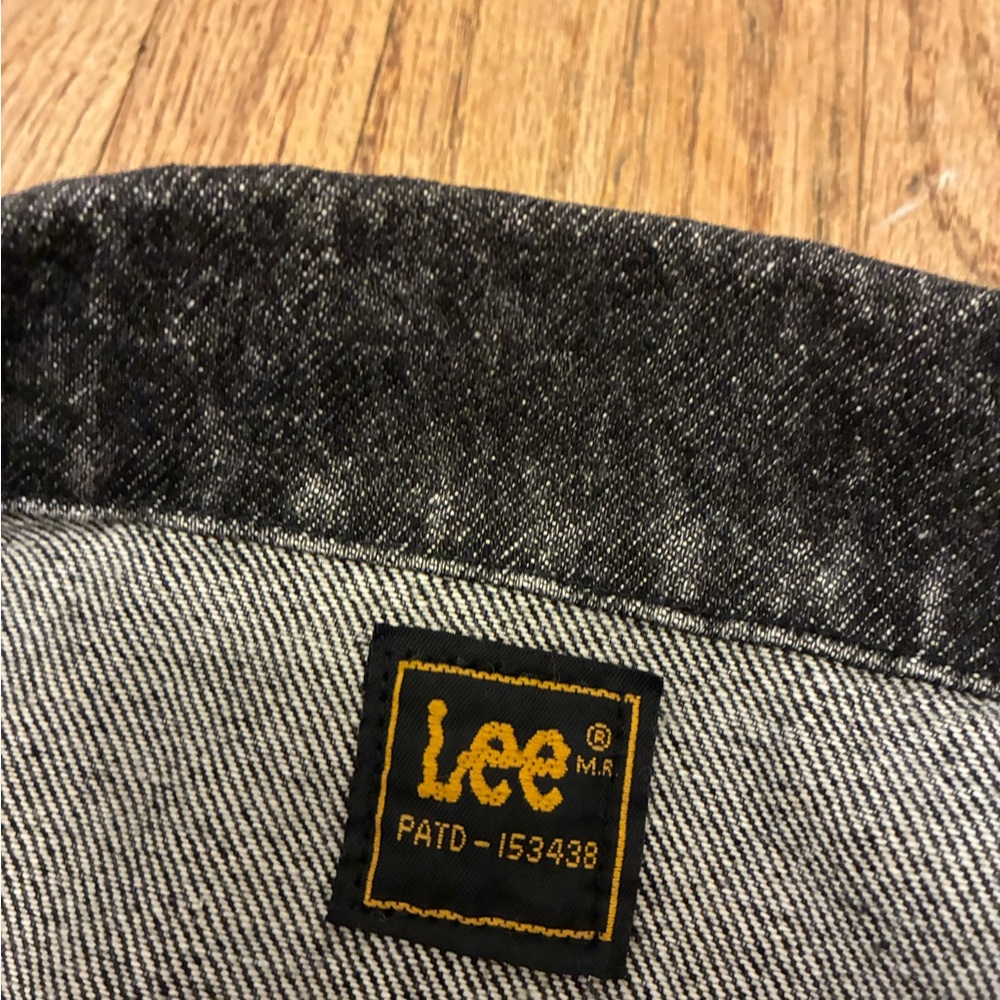Vintage Lee Black Washed Cropped Denim Jacket Small - Picture 4 of 14